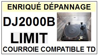 LIMIT<br>Platine DJ2000B  Courroie (flat belt)  Tourne-disques <BR><small>a 2015-04</small>