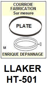 LLAKER<BR> HT501 HT-501 Courroie (flat belt)Tourne-disques <BR><small>sc 2015-03</small>