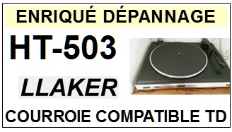 LLAKER HT503 HT-503 <br>Courroie plate d\'entrainement tourne-disques (<b>flat belt</b>)<small> 2016-11</small>
