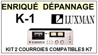 LUXMAN K1 K-1 <BR>kit 2 courroies pour platine k7 (<b>set belts</b>)<small> 2017-01</small>