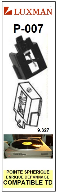 LUXMAN-P007  P-007-POINTES-DE-LECTURE-DIAMANTS-SAPHIRS-COMPATIBLES