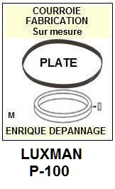 LUXMAN P100 P-100 <br>Courroie plate d'entrainement tourne-disques (<b>flat belt</b>)<small> 2017-01</small>