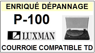 LUXMAN P100 P-100 <br>Courroie plate d'entrainement tourne-disques (<b>flat belt</b>)<small> 2017-01</small>