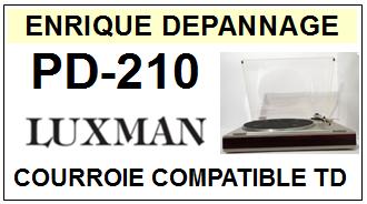 LUXMAN<br> PD210 PD-210 Courroie (flat belt) pour Tourne-disques <BR><small>sce 2015-01</small>