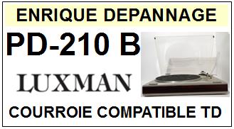 LUXMAN PD210B PD-210B Courroie Compatible Tourne-disques