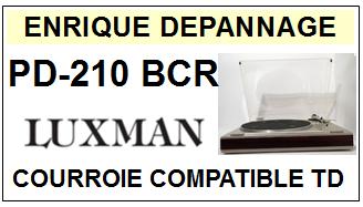 LUXMAN PD210BCR PD-210BCR Courroie Compatible Tourne-disques