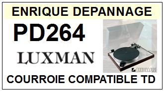 LUXMAN PD264 PD-264 Courroie Tourne-disques <BR><small>sce 2014-01</small>
