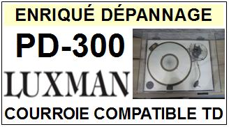 LUXMAN PD300 PD-300 <br>Courroie plate d\'entrainement tourne-disques (<b>flat belt</b>)<small> 2016-09</small>