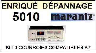 MARANTZ 5010  <BR>kit 3 courroies pour platine k7 (<b>set belts</b>)<small> 2017 MAI</small>