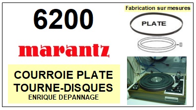 MARANTZ 6200  <br>Courroie plate d\'entrainement tourne-disques (<b>flat belt</b>)<small> 2016-04</small>