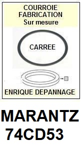 MARANTZ 74CD53  <br>Courroie pour lecteur CD (<b>Cd player square belt</b>)<small> 2017 SEPTEMBRE</small>