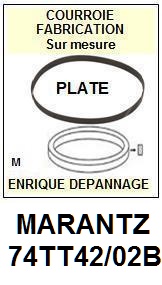 MARANTZ 74TT42/02B  <br>Courroie plate d'entrainement tourne-disques (<b>flat belt</b>)<small> 2017-01</small>