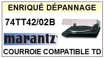 MARANTZ 74TT42/02B  <br>Courroie plate d'entrainement tourne-disques (<b>flat belt</b>)<small> 2017-01</small>