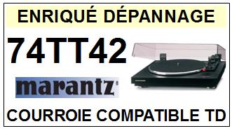 MARANTZ 74TT42 <br>courroie plate d\'entrainement tourne-disques (<b>flat belt</b>)<small> 2016-02</small>
