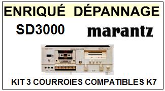 MARANTZ<br> SD3000  kit 3 Courroies (set belts) Platine K7 <br><small>a 2015-06</small>