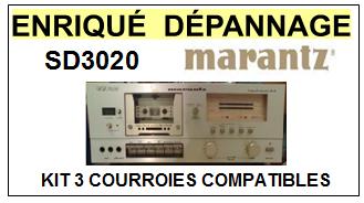 MARANTZ SD3020 kit 3 Courroies Platine K7  <br> <small>a 2014-06</small>
