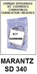 MARANTZ SD340  <BR>kit 4 courroies pour platine k7 (<b>set belts</b>)<small> 2017-01</small>