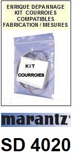 MARANTZ SD4020 <br>Kit 3 courroies pour Platine K7 (<b>set belts</b>)<small> 2016-01</small>