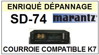 MARANTZ SD74 SD-74 <br>courroie plate pour platine K7 (tape deck<B> flat belt</B>)<SMALL> 2016-01</small>
