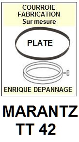 MARANTZ TT42  <br>Courroie plate d'entrainement tourne-disques (<b>flat belt</b>)<small><small><small> AVRIL 2017</small>