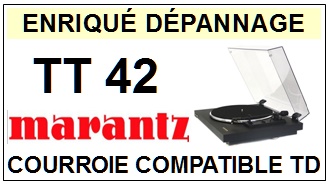 MARANTZ TT42  <br>Courroie plate d'entrainement tourne-disques (<b>flat belt</b>)<small><small><small> AVRIL 2017</small>