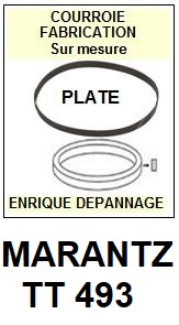 MARANTZ TT493  <br>Courroie plate d'entrainement tourne-disques (<b>flat belt</b>)<small> 2017 AOUT</small>