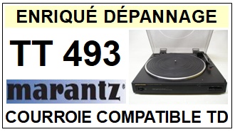 MARANTZ TT493  <br>Courroie plate d'entrainement tourne-disques (<b>flat belt</b>)<small> 2017 AOUT</small>