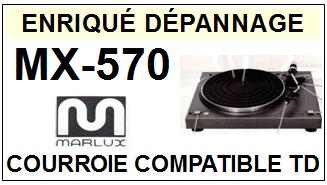 MARLUX<br> MX570 MX-570 Courroie (flat belt) pour tourne-disques <BR><small>sc 2015-06</small>