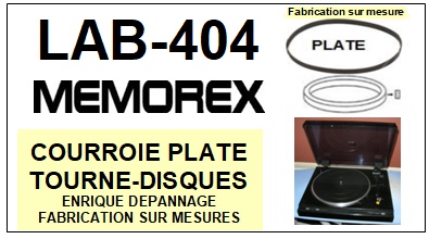 MEMOREX LAB404 LAB-404 Courroie Tourne-disques <BR><small>sce 2014-08</small>