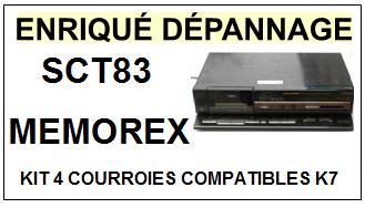 MEMOREX SCT83 SCT-83 kit 4 Courroies Platine K7 <br><small>a 2014-03</small>