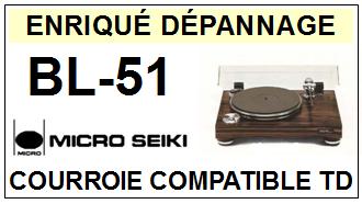 MICRO SEIKI BL51 BL-51 Courroie Tourne-disques <small>13-07</small>