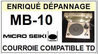 MICRO SEIKI  MB10  MB-10  Courroie Compatible Tourne-disques