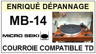MICRO SEIKI  MB14  MB-14  Courroie Compatible Tourne-disques