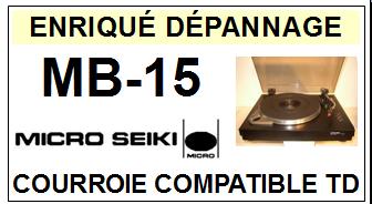 MICRO SEIKI  MB15  MB-15  Courroie Compatible Tourne-disques