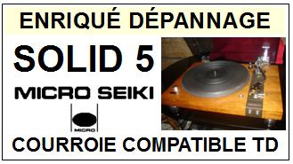 MICRO SEIKI  SOLID5  SOLID 5  Courroie Compatible Tourne-disques