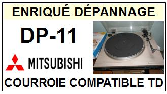 MITSUBISHI  DP11  DP-11  Courroie Compatible Tourne-disques