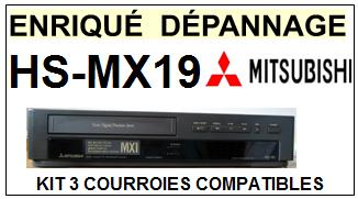 MITSUBISHI HSMX19 HS-MX19 kit 3 Courroies Magntoscope <small>13-10</small>
