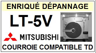 MITSUBISHI<br> LT5V LT-5V courroie (flat belt) pour tourne-disques <BR><small>c+bras 2015-05</small>