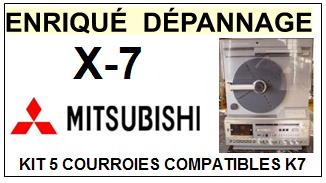 MITSUBISHI-X7 X-7 VERTICAL MUSIC CENTER-COURROIES-ET-KITS-COURROIES-COMPATIBLES