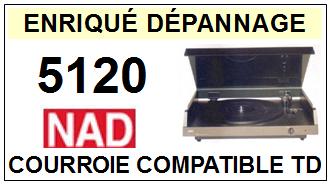 NAD 5120 <br>Courroie plate d\'entrainement Tourne-disques (<b>flat belt</b>)<small> 2016-02</small>