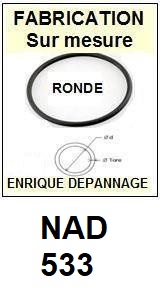 NAD 533  <br>Courroie ronde d'entrainement tourne-disques (<b>round belt</b>)<small> 2017 JUILLET</small>