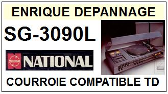 NATIONAL<br> SG3090L SG-3090L courroie (flat belt) pour tourne-disques <BR><small>c+k7 2015-07</small>