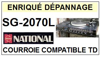 NATIONAL SG2070L SG-2070L Courroie Tourne-disques <small>13-11</small>