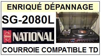 NATIONAL SG2080L SG-2080L Courroie Compatible Tourne-disques