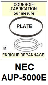 NEC<br> AUP5000E AUP-5000E courroie (flat belt) pour tourne-disques <BR><small>a 2015-01</small>