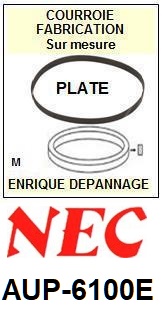 NEC AUP6100E AUP-6100E <br>courroie d\'entrainement pour tourne-disques (flat belt)<small> 2015-10</small>
