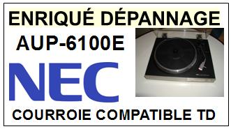 NEC AUP6100E AUP-6100E <br>courroie d\'entrainement pour tourne-disques (flat belt)<small> 2015-10</small>