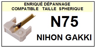 NIHON GAKKI-N75 N-75-POINTES-DE-LECTURE-DIAMANTS-SAPHIRS-COMPATIBLES