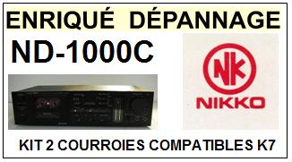 NIKKO ND1000C ND-1000C kit 2 Courroies Platine K7 <br><small>a 2014-01</small>