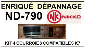 NIKKO ND790 ND-790 kit 4 Courroies Platine K7 <br><small> 2014-02</small>